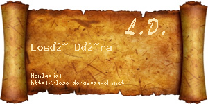 Losó Dóra névjegykártya